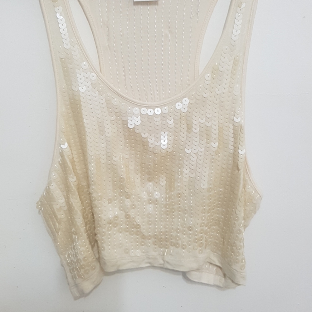 Sequin crop top